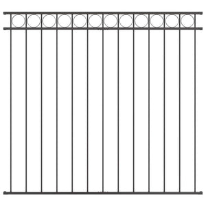 Staketdel Grå 170 x 150 cm Stål