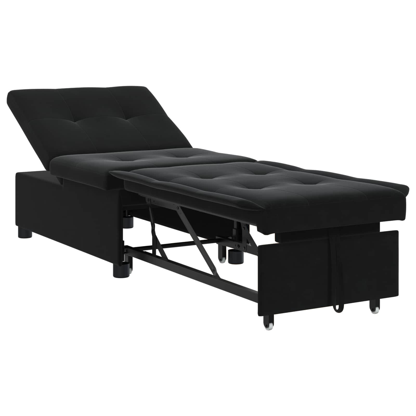 Soffsäng Svart 194 x 67 x 82 cm Sammet