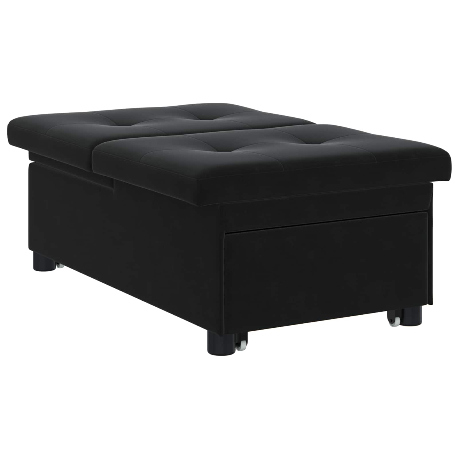 Soffsäng Svart 194 x 67 x 82 cm Sammet