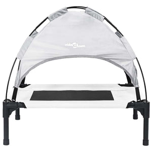 Hundsäng Silvergrå m Stål