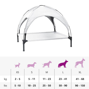 Hundsäng Silvergrå l Stål