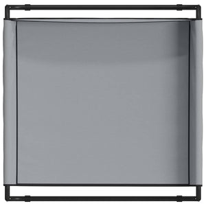 Hundsäng Ljusgrå s Oxford Tyg och Stål