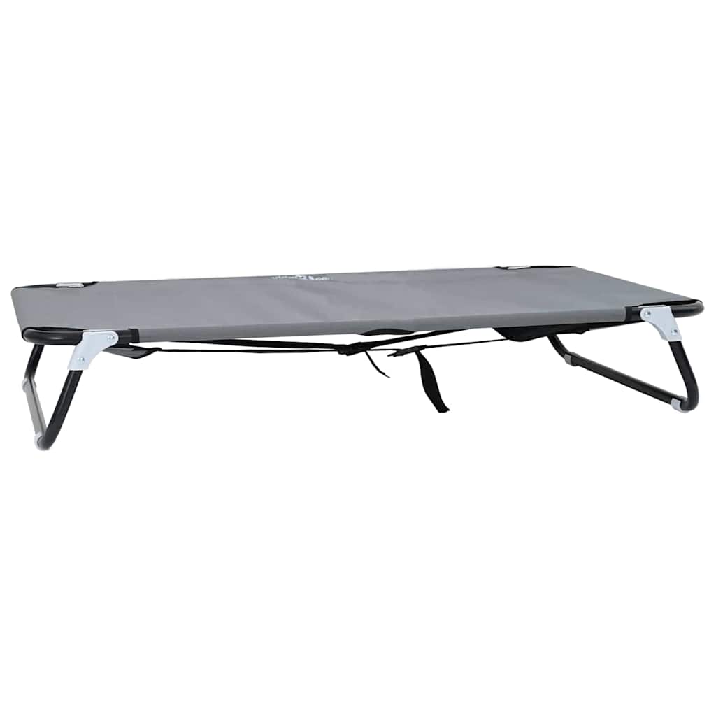 Hundsäng 90 x 55 x 18 cm Stål Ljusgrå