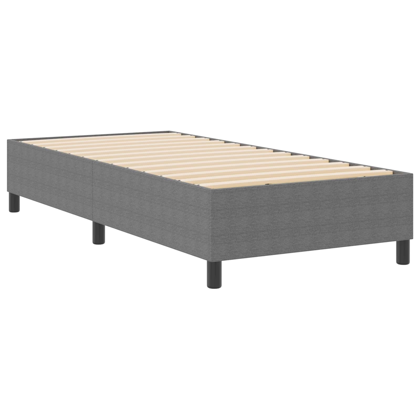 Plattform sängram Ljusgrå 80 x 200 cm Kordread tyg