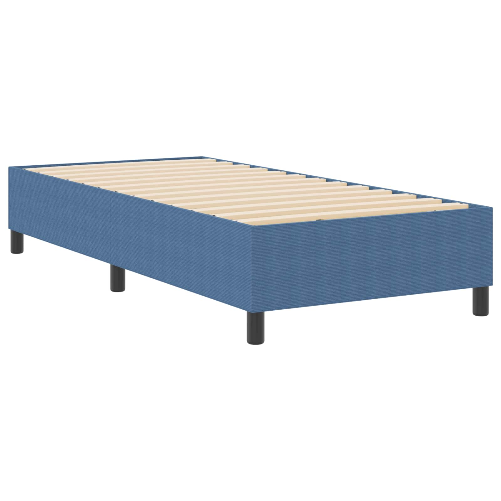 Plattform sängram Blå 80 x 200 cm Kordread tyg