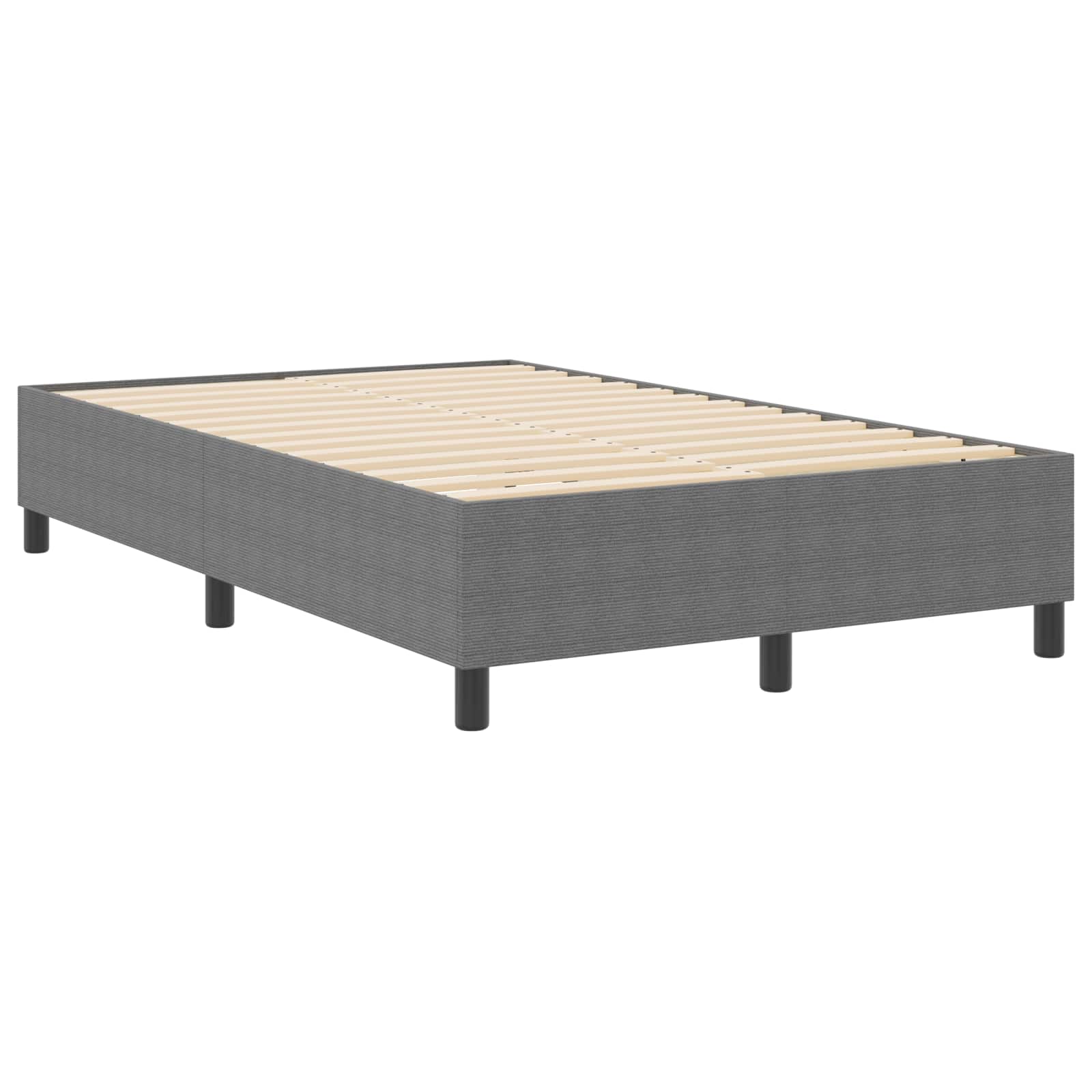 Plattform sängram Ljusgrå 120 x 200 cm Kordread tyg