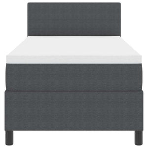 Bäddfjäder Mörkgrå och Vit 203 x 80 x 88 cm Mockatyg