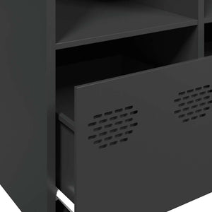 Skänk svart 135x39x73,5 cm kallvalsat stål