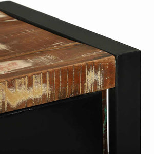 Badrumsmöbelset 2 pcs Flerfärgad och Svart Solid återvunnen trä