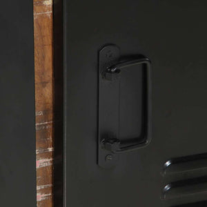 Badrumsmöbelset 3 pcs Flerfärgad och Svart Solid återvunnen trä