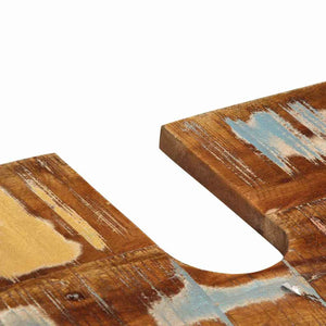 Badrumsmöbelset 3 pcs Flerfärgad och Svart Solid återvunnen trä