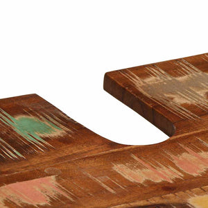 Badrumsmöbelset 3 pcs Flerfärgad och Svart Solid återvunnen trä