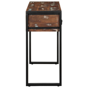 Avlastningsbord flerfärgat 100x35x75 cm massivt trä återvunnet