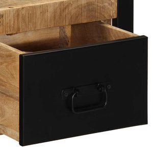 Sängbord 40x35x25 cm massivt grovt mangoträ