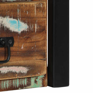 Sängbord 2 st flerfärgad 40x35x40 cm massivt trä återvunnet