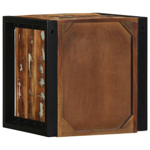 Sängbord 2 st flerfärgad 40x35x40 cm massivt trä återvunnet