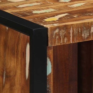 Sängbord flerfärgat 40x35x40 cm massivt trä återvunnet