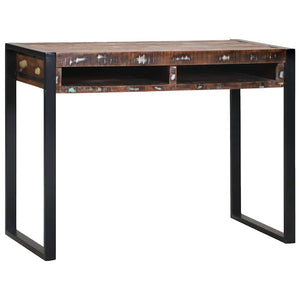 Smyckebord med hylla Flerfärgsdesign Massivt återvunnet trä