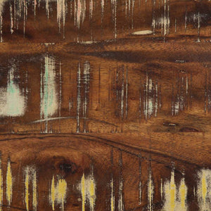 Bänk flerfärgad 60x35x45 cm massivt trä återvunnet