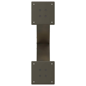 Soffbordsben X-formade 2 st naturstål 60x(30-31) cm stål