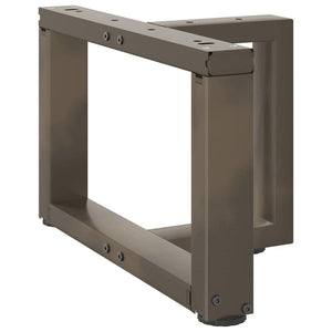 Soffbordsben T-formade 2 st svarta 40x25x(30-31) cm stål