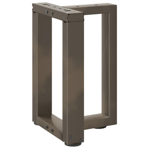 Soffbordsben T-formade 2 st svarta 28x25x(42-43) cm stål