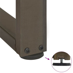 Soffbordsben T-formade 2 st svarta 28x25x(42-43) cm stål