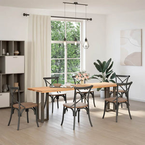 Konsolbordsben T-formade 2 st svarta 38x25x(72-73) cm stål