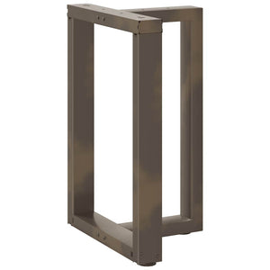 Matbordsben T-formade 2 st svarta 50x35x(72-73) cm stål