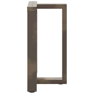 Matbordsben T-formade 2 st svarta 50x35x(72-73) cm stål