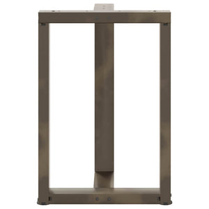 Matbordsben T-formade 2 st svarta 50x35x(72-73) cm stål