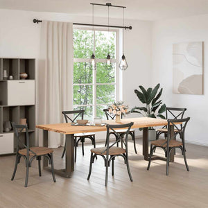 Matbordsben T-formade 2 st svarta 70x35x(72-73) cm stål