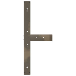 Matbordsben T-formade 2 st svarta 90x35x(72-73) cm stål