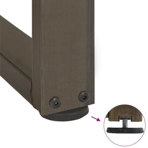 Matbordsben T-formade 2 st svarta 90x35x(72-73) cm stål