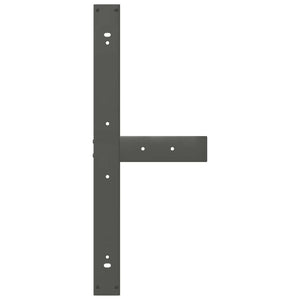 Matbordsben T-formade 2 st antracit 100x35x(72-73) cm stål