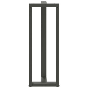 Barbordsben T-formade 2 st antracit 40x35x(110-111) cm stål