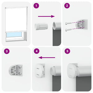 Rullgardin mörkläggningsvit 75x175 cm tyg bredd 70,7 cm