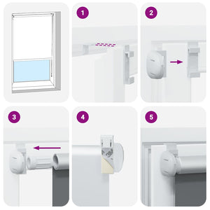 Rullgardin mörkläggningsvit 100x175 cm tyg bredd 95,7 cm