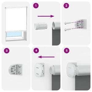 Rullgardin mörkläggning vit 90x210 cm tyg bredd 85,7 cm