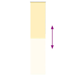 Rullgardin mörkläggningsgul 50x230 cm tyg bredd 45,7 cm