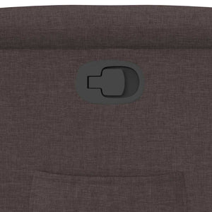 Reclinerfåtölj mörkbrun tyg