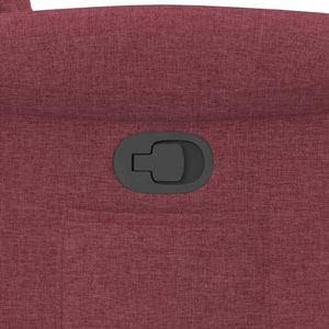 Reclinerfåtölj vinröd tyg