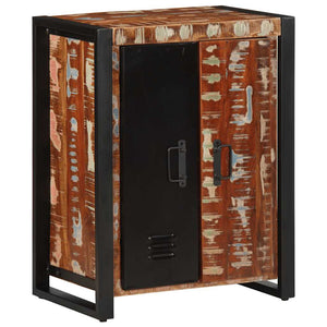 Skänk flerfärgad 55x35x70 cm massivt återvunnet trä