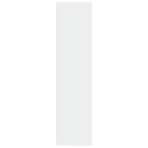 Garderob vit 100x50x200 cm konstruerat trä