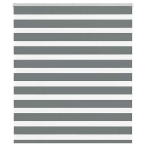 Rullgardin zebra mörkgrå 125x150 cm tyg bredd 120,9cm polyester