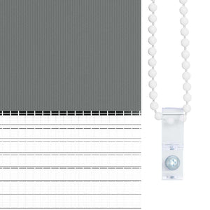 Rullgardin zebra mörkgrå 125x150 cm tyg bredd 120,9cm polyester