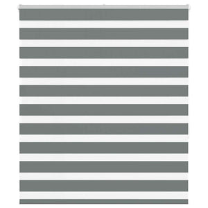 Rullgardin zebra mörkgrå 130x150 cm tyg bredd 125,9cm polyester