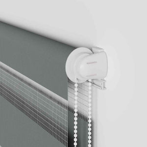 Rullgardin zebra mörkgrå 130x150 cm tyg bredd 125,9cm polyester