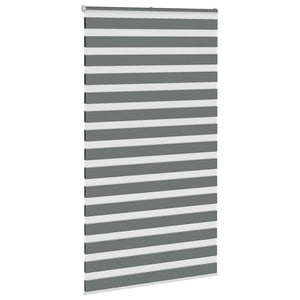 Rullgardin zebra mörkgrå 120x200 cm tyg bredd 115,9cm polyester