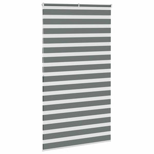 Rullgardin zebra mörkgrå 120x200 cm tyg bredd 115,9cm polyester